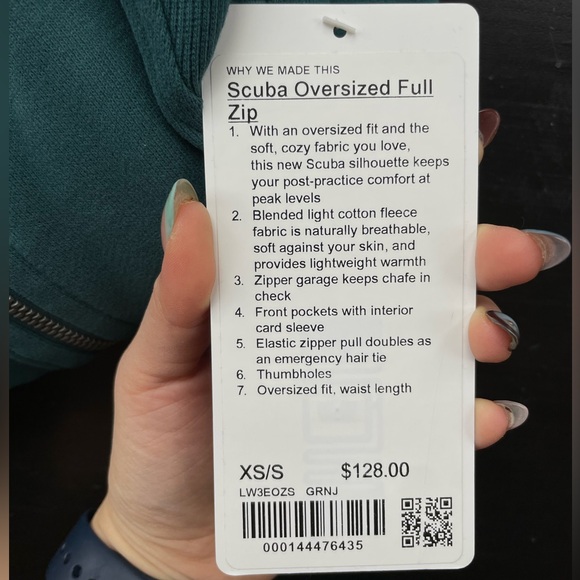 Lululemon Scuba Oversized Full Zip Hoodie “Green Jasper” NWT - Picture 4 of 9